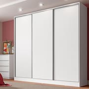 Guarda Roupa Casal 100% MDF Royale 3 Portas de Correr