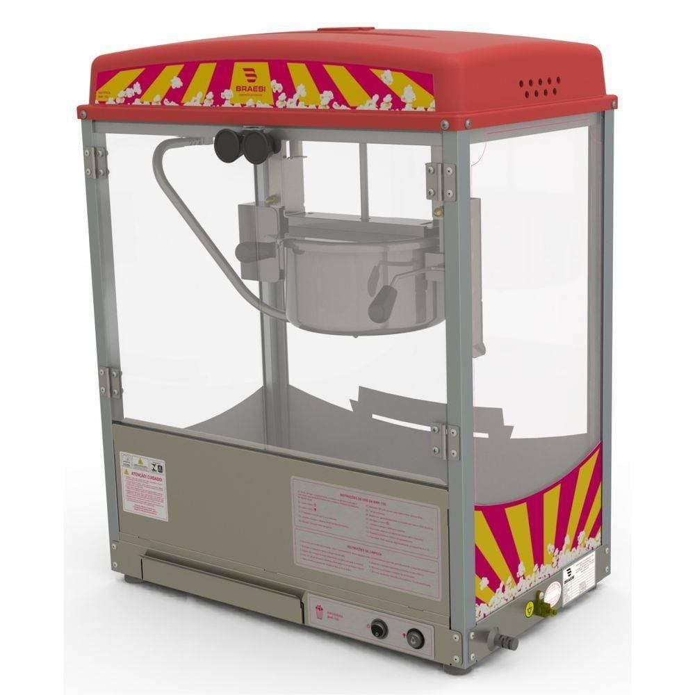 Máquina Pipoqueira Elétrica Braesi em Aço Inox - BMP-150