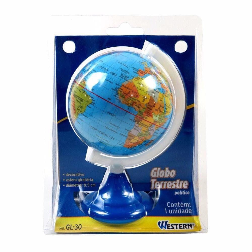 Globo Terrestre De Mesa Decorativo Western