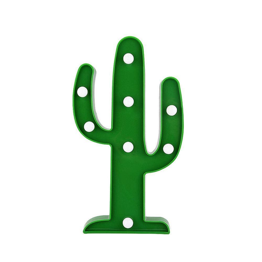 Enfeite Luminoso em Led Cacto 1D Verde 25cm Art Lille