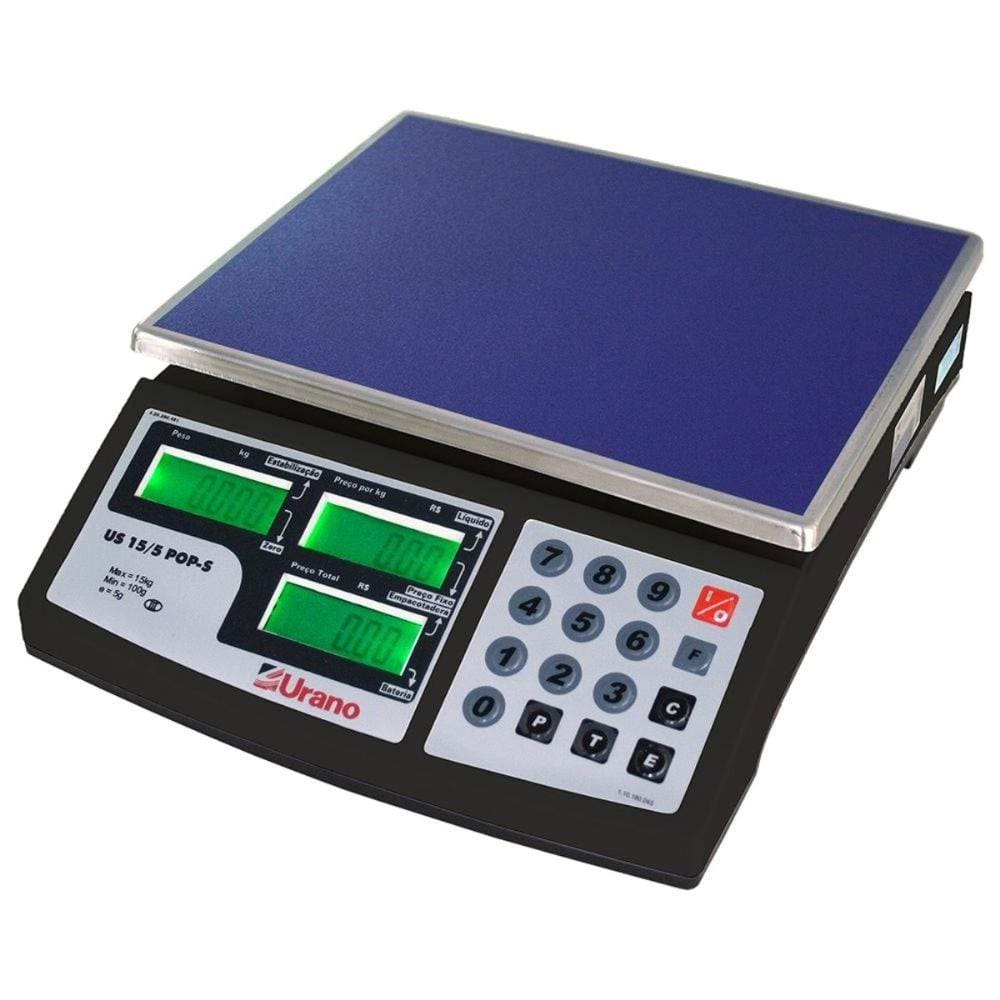 Balança Digital 20Kg Us20/2 Pop-S Preta - Urano - Pop-S