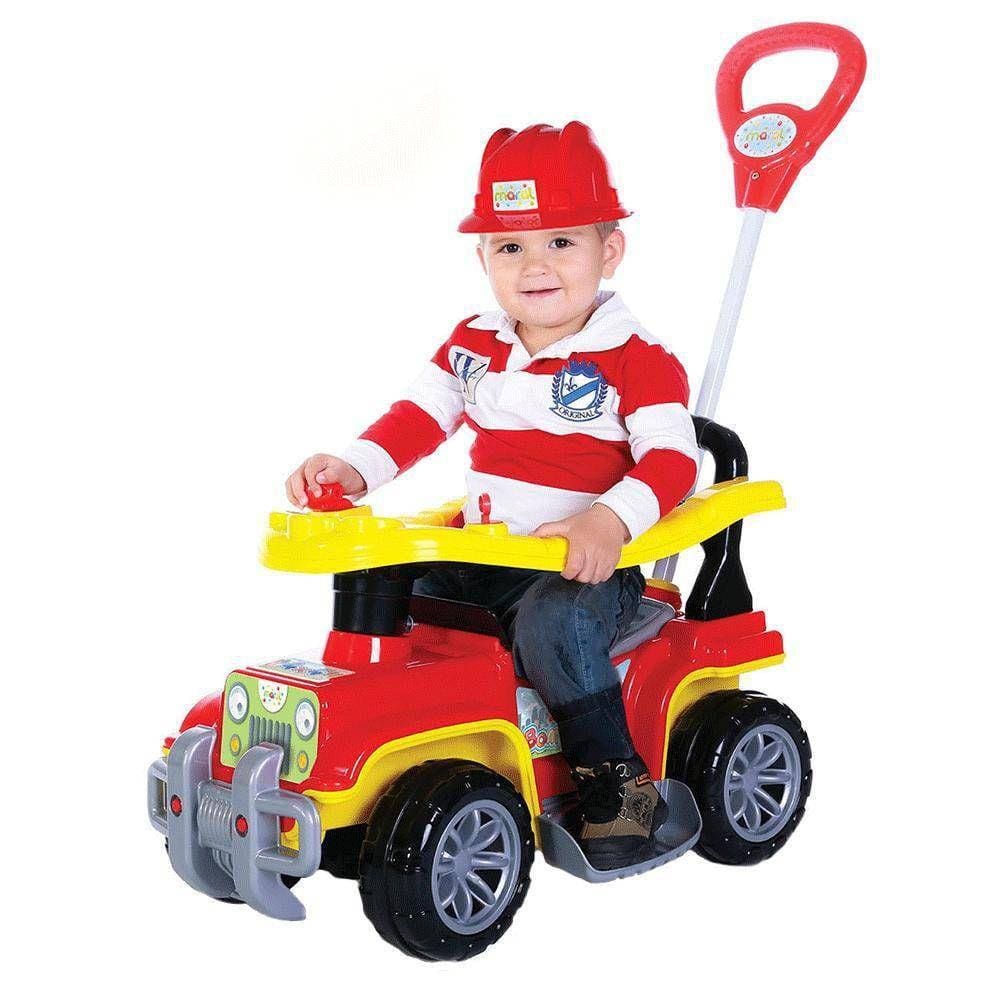 Carrinho De Passeio Jip Jip Bombeiros (Vermelho) - Maral