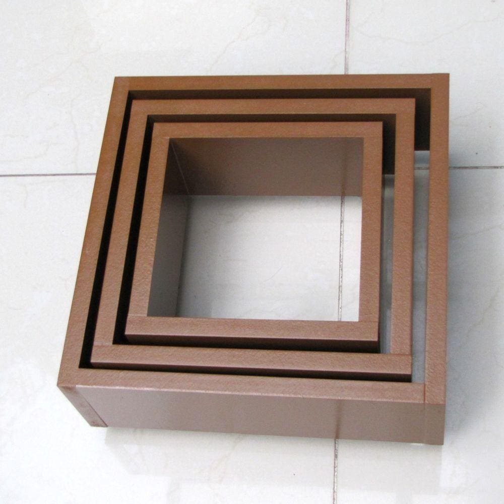 Nicho Decorativo Mdf Kit 3 Unidades - Cor Marrom