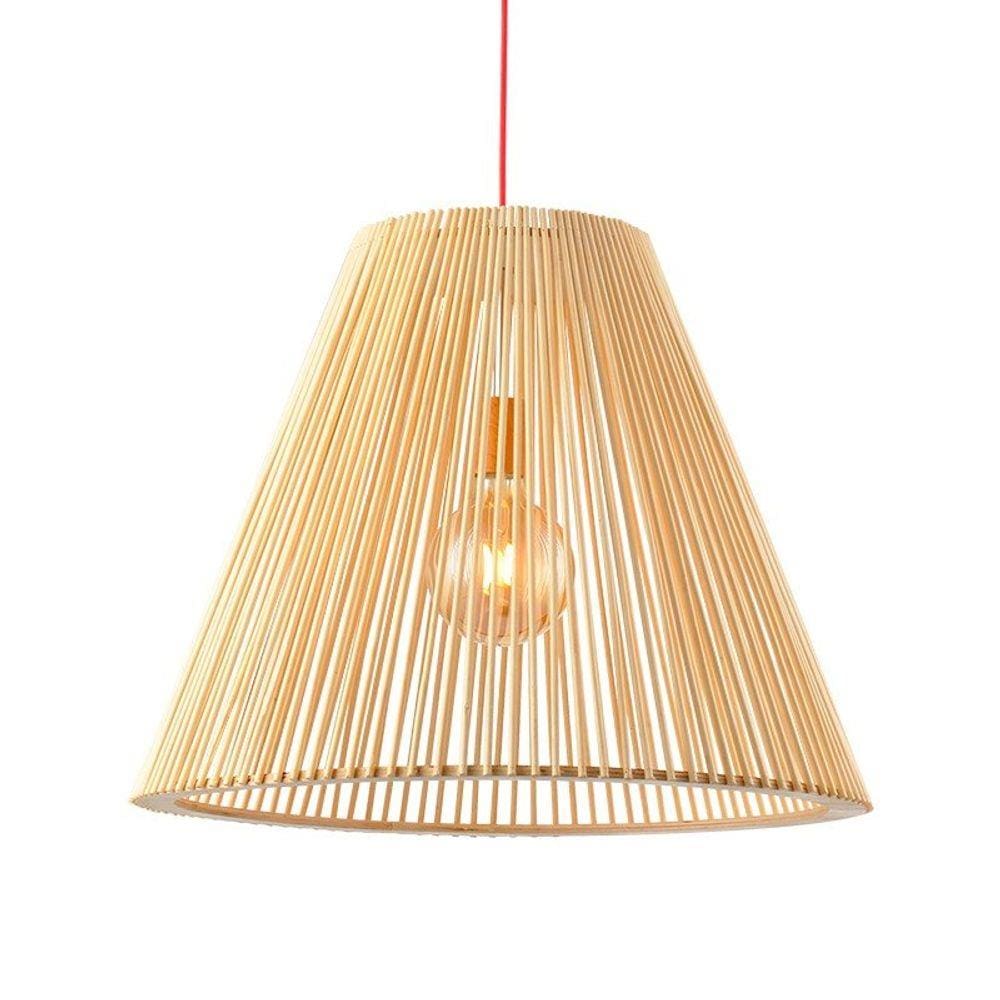 Lustre Pendente Avant Oka Cone Grande em Madeira E27 Bivolt