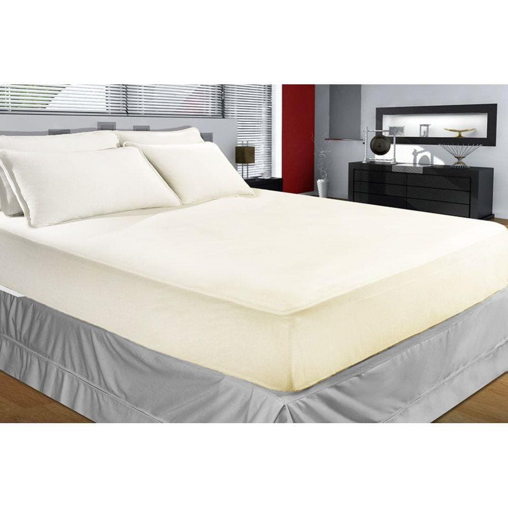 Jogo de Cama Malha - Casal - 3 Peças - 100% Algodão - Pérola - SBX