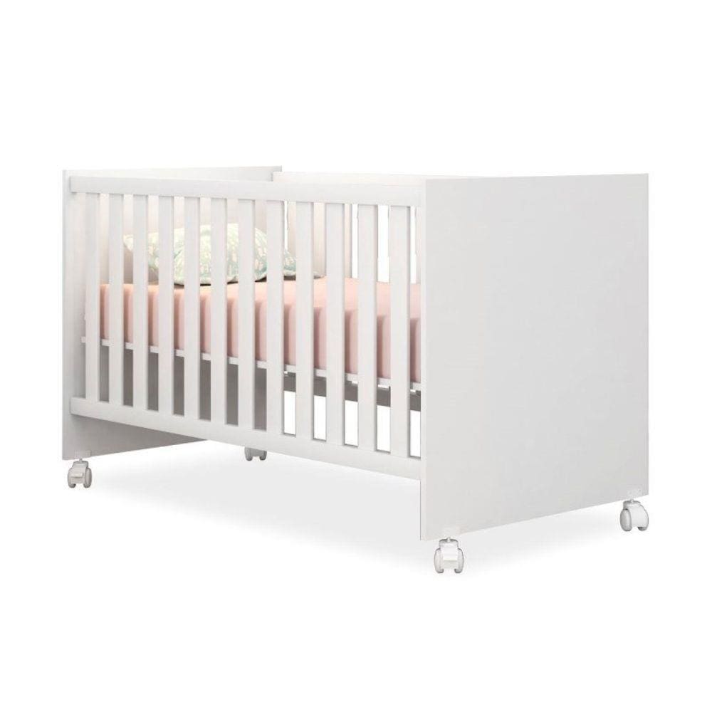 Berço que Vira Mini Cama Doce Sonho Branco - Qmovi