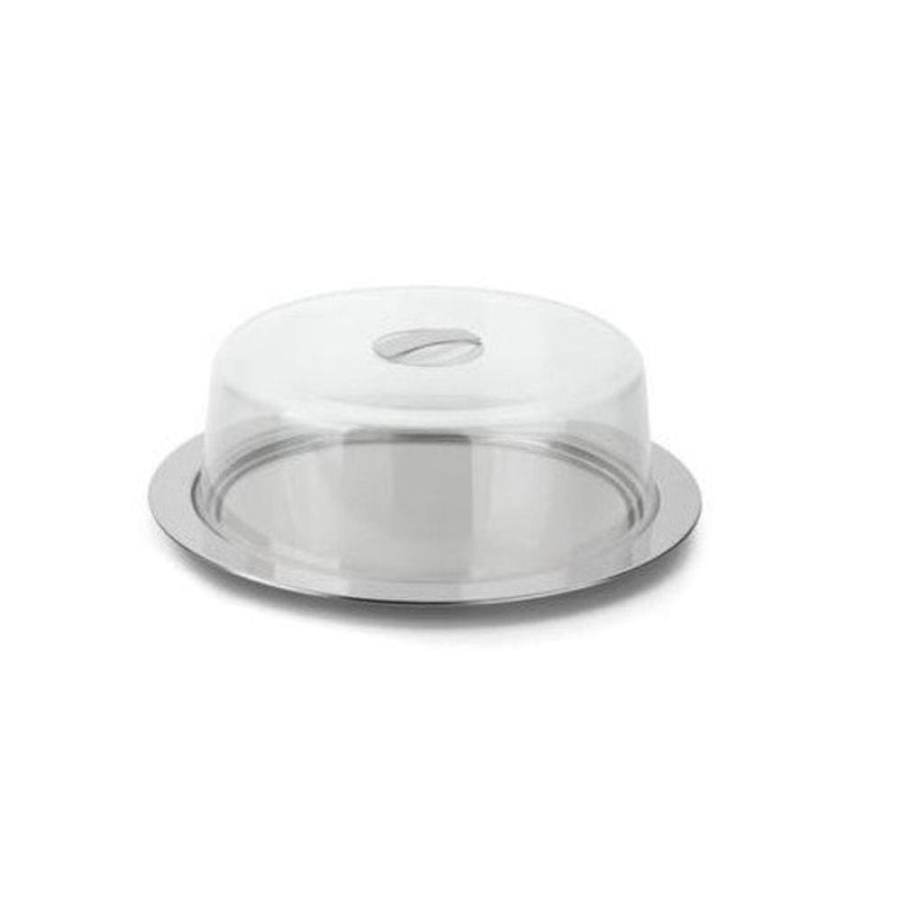 Prato para Bolo Vision 33 cm Transparente 2 peças