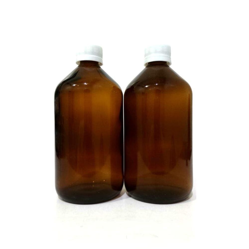 Combo 2 Frasco Vidro Âmbar Marrom 20ml Tampa Batoque