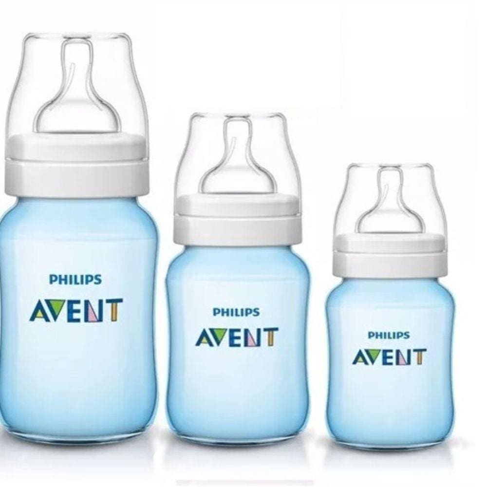 Kit 3 Mamadeiras Classic Anticolica Avent Azul
