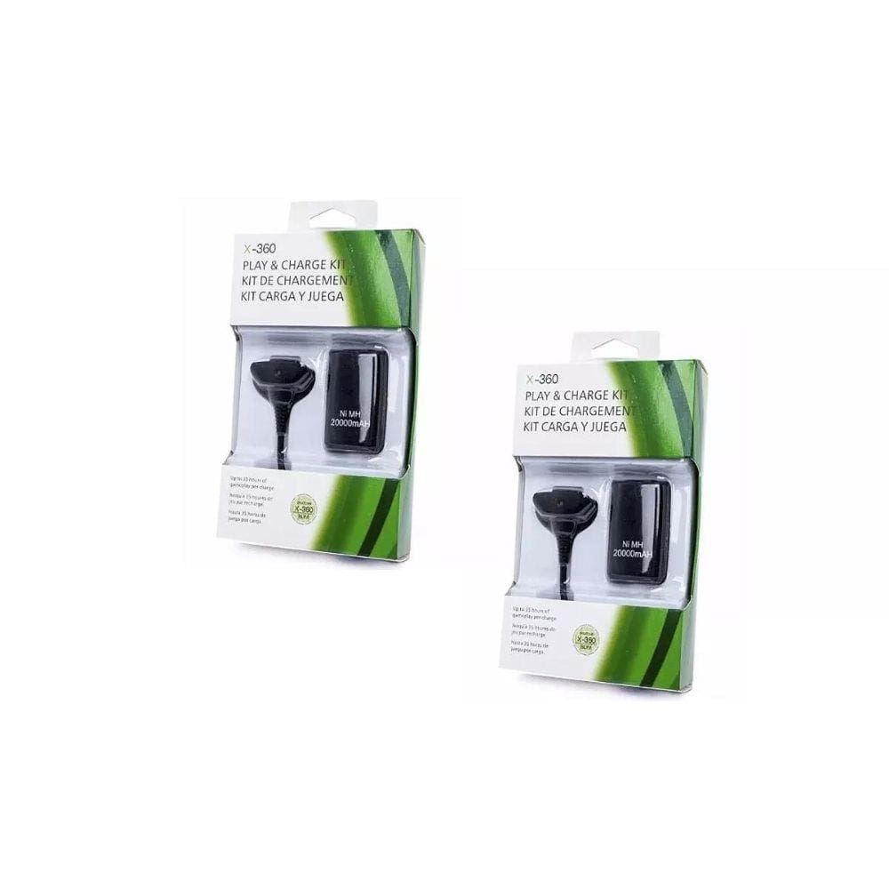 Kit 2 Carregadores Xbox 360 Para Controle Joystick