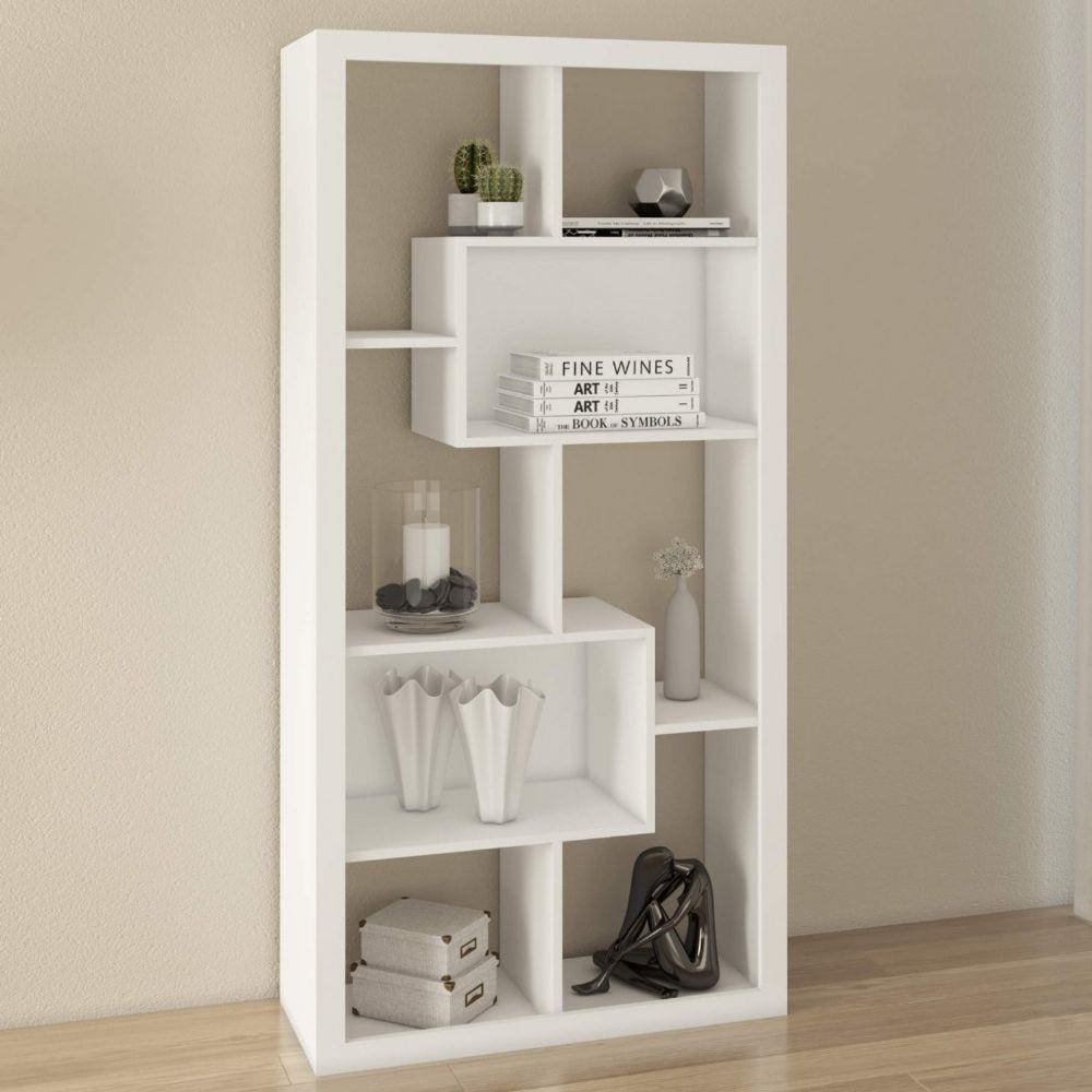 Estante para Livros com 2 Nichos E1712 Tecno Mobili Branco