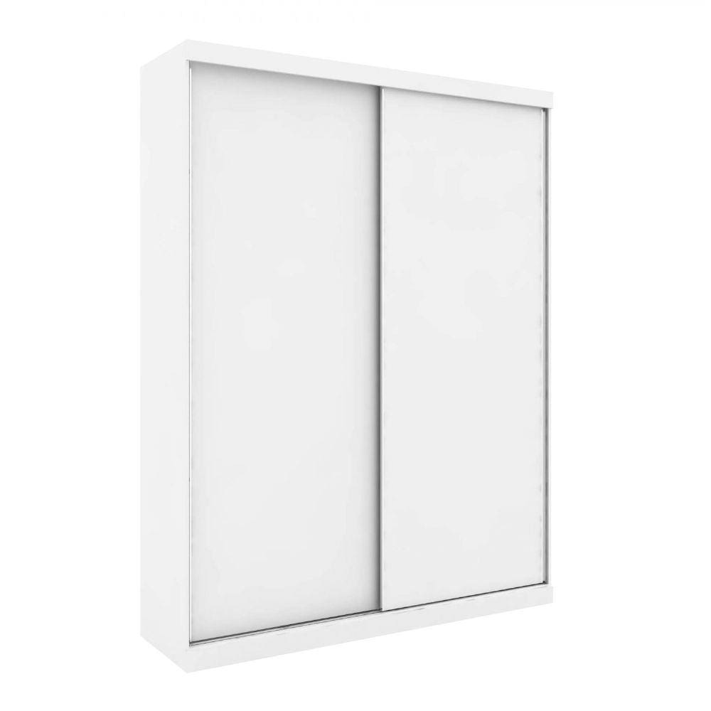 Guarda Roupa Modulado 2 Portas 6 Gavetas 2 Cabideiros 176cm Supreme Robel Branco Fosco/Branco Madeirado