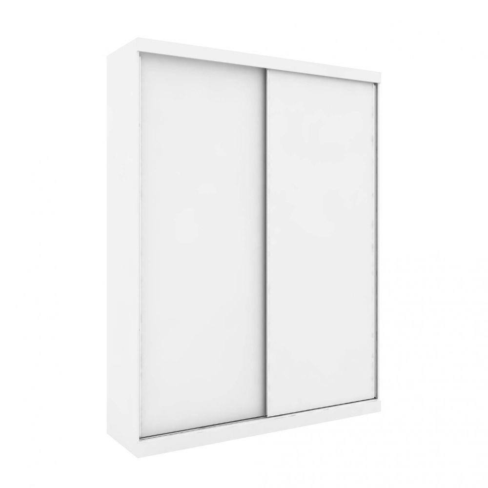 Guarda Roupa Modulado 2 Portas de Correr 3 Gavetas 176cm Supreme Robel Branco Fosco/Branco Madeirado