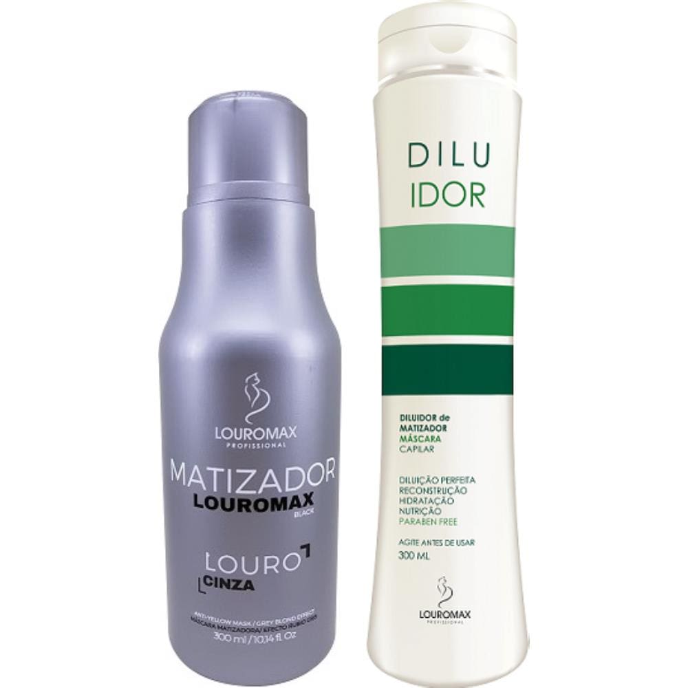 Kit Matizador Louromax Black 300ml e Diluidor 300ml