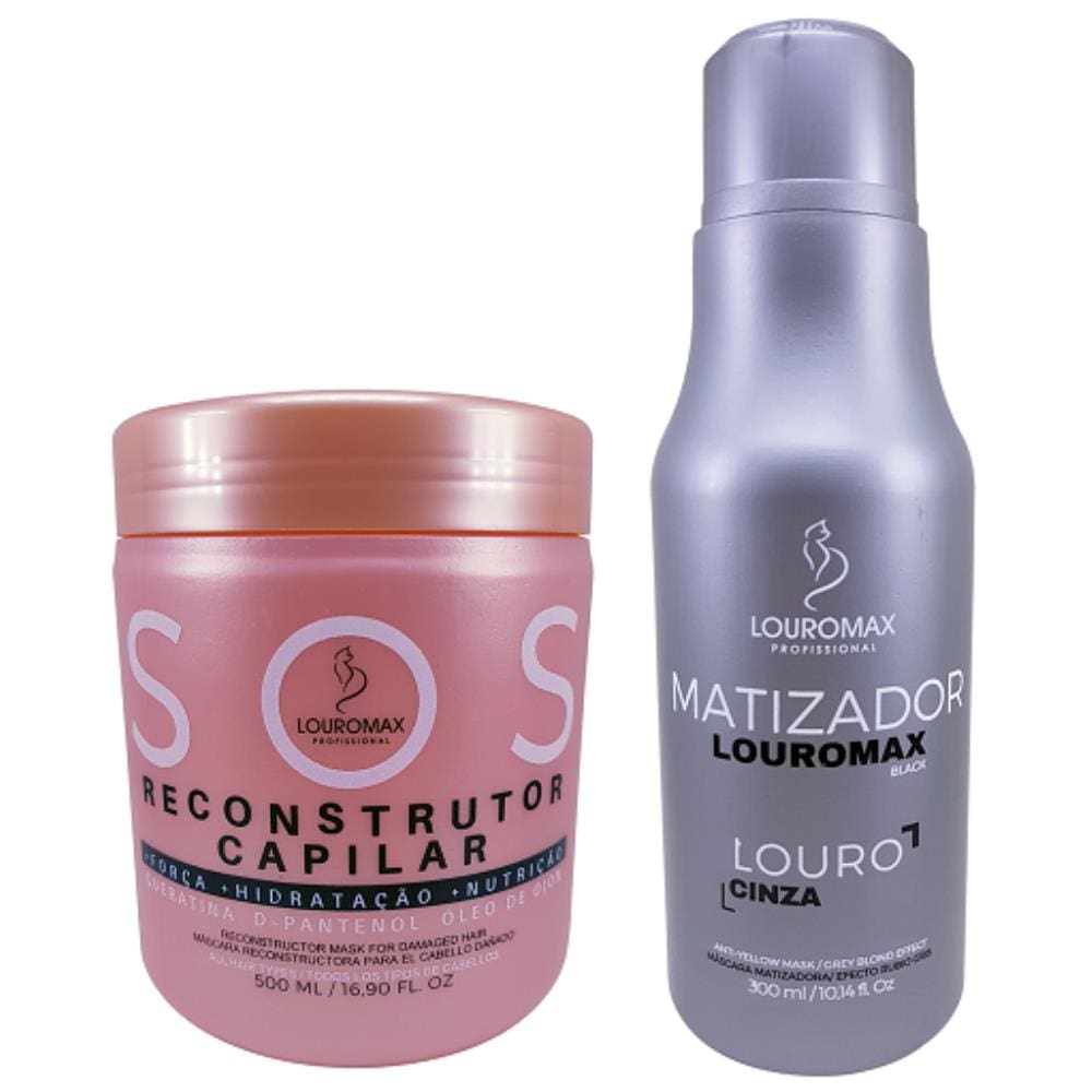 Kit Matizador Louromax Black 300ml e Sos 500ml