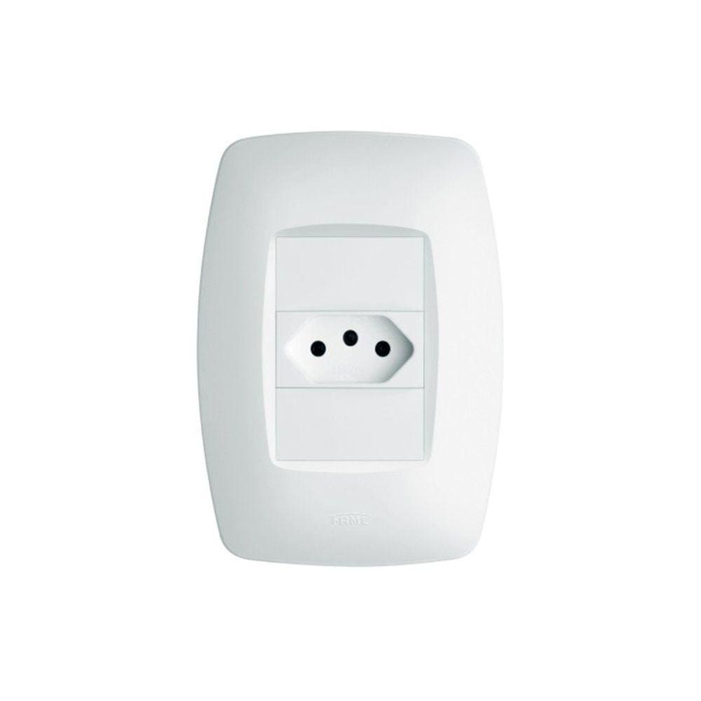 Tomada Fame Elegance 2P+T 20A com Placa 4x2 Branca