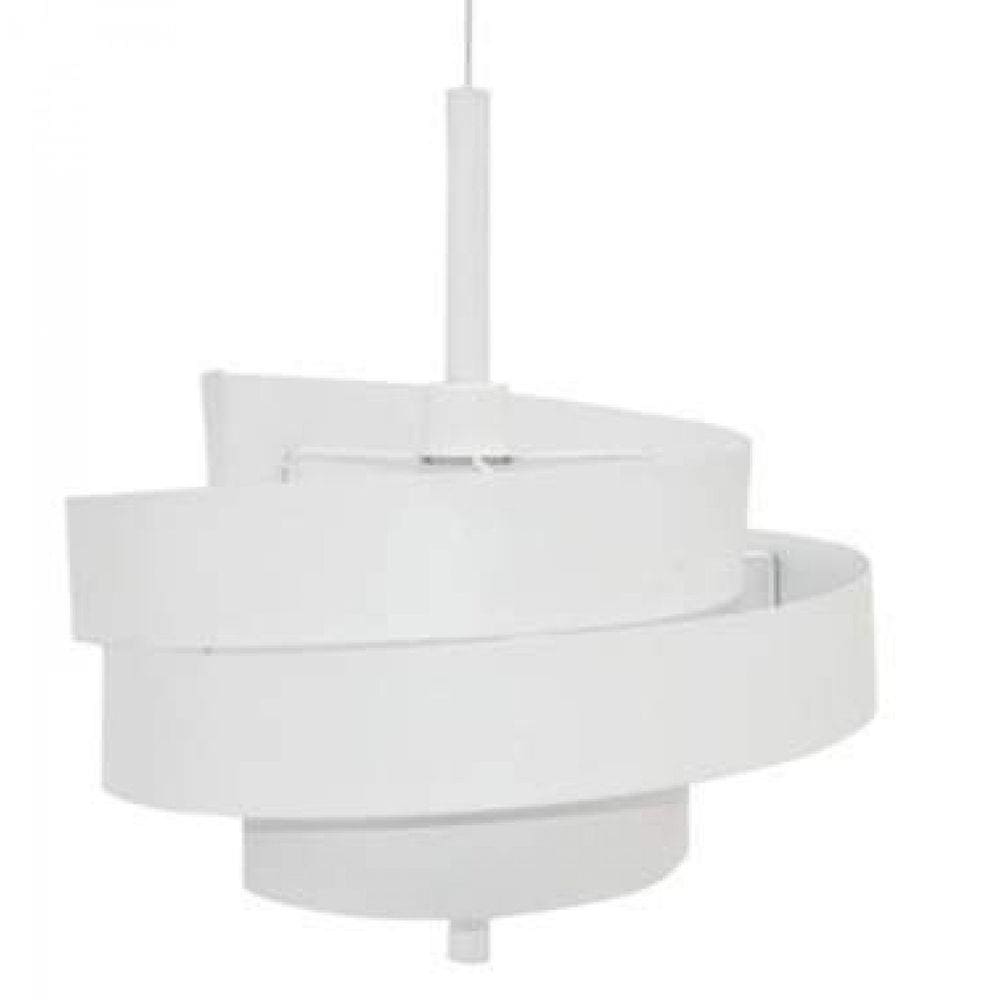 Pendente de Metal Spiros 48cmx48cm Bella Iluminação Branco