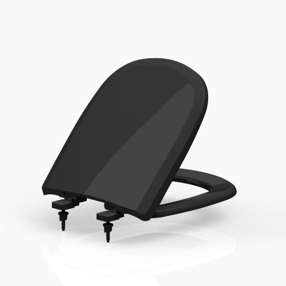 Assento Sanitário Resina Termofixa Soft Close Tupan para Bacia Etna Preto