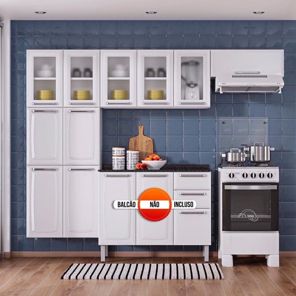 Cozinha Itatiaia Luce Compacta 3 Peças 5 Vidros Nicho