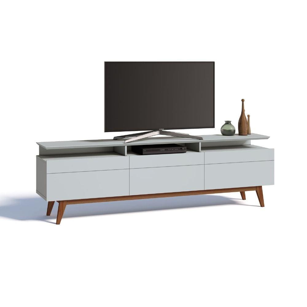 Rack com Tampo Adicional 3 Gavetas Imcal Branco Acetinado