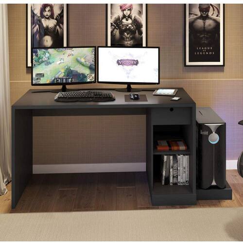 Mesa para Computador Desk Gamer DRX 3000 Espresso Móveis Menor preço em Mesa para Computador Desk Gamer DRX 3000 Espresso Móveis