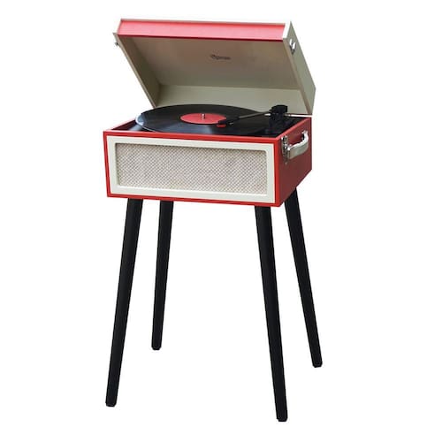 Vitrola Raveo Arena Toca-Discos FM USB Bluetooth 10w Vermelho Menor preço em Vitrola Raveo Arena Toca-Discos FM USB Bluetooth 10w Vermelho
