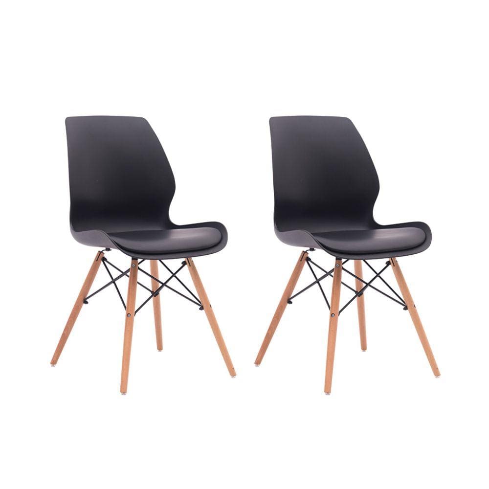 Conjunto com 2 Cadeiras Eames Eiffel Rubi