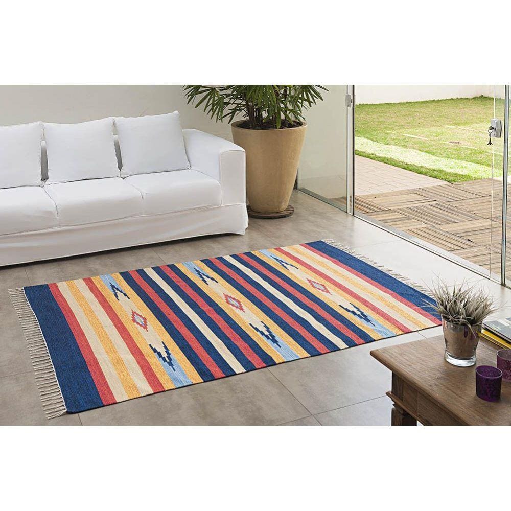 Tapete Kilim - 100% Algodão - Desenho 001 - Niazitex