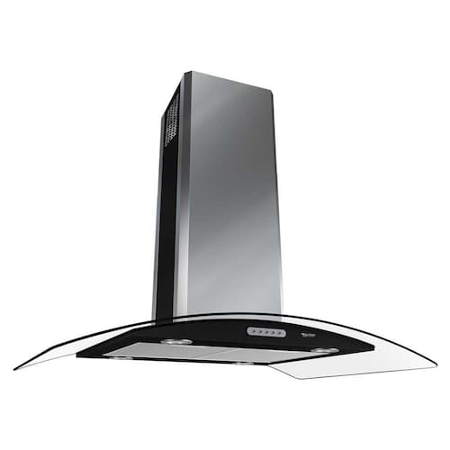 imagem-Coifa Ilha Terim 90cm Vidro Curvo Black com Inox - 110V