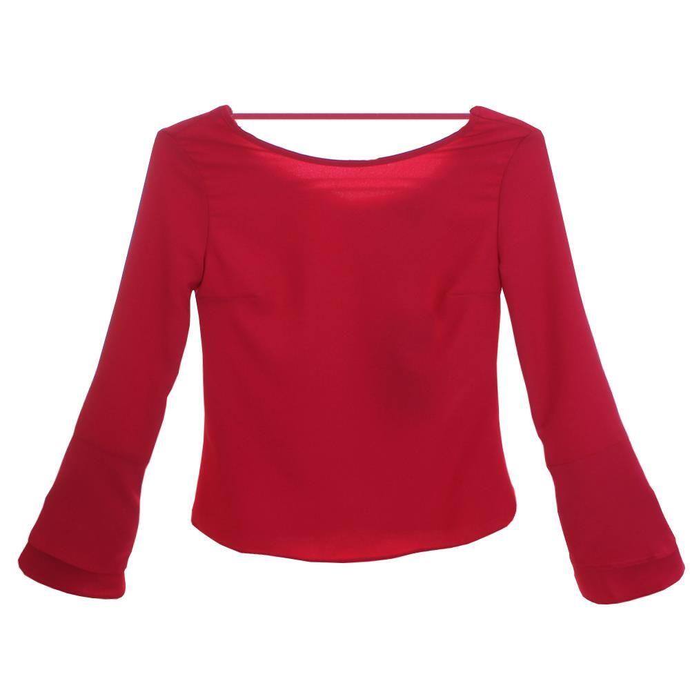 blusa com gola americana