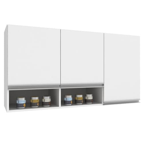 Armário Aéreo Athena 120cm 3 Portas Menor preço em Armário Aéreo Athena 120cm 3 Portas