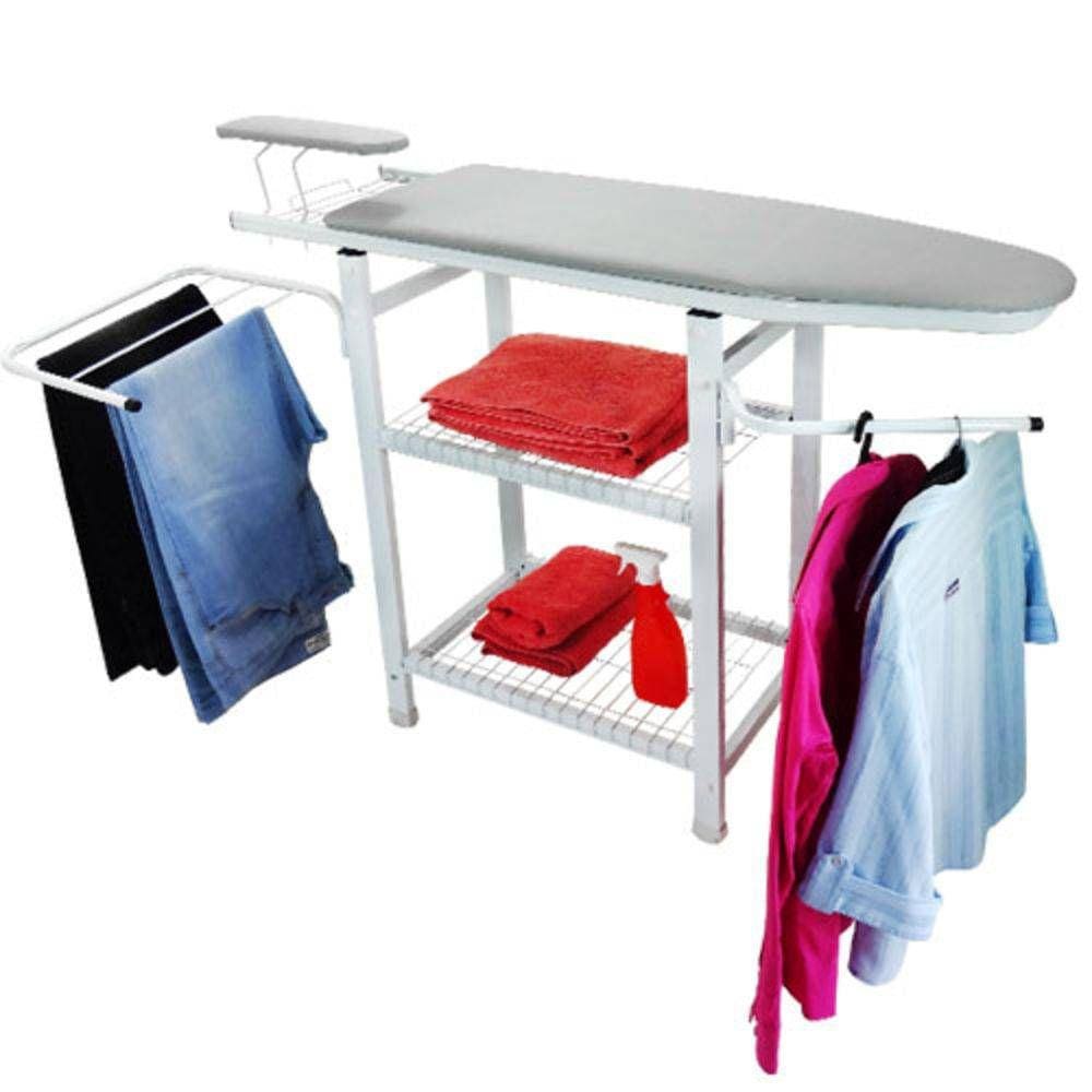 Tábua Mesa De Passar Roupa Multiuso C/ Porta-manga Calça