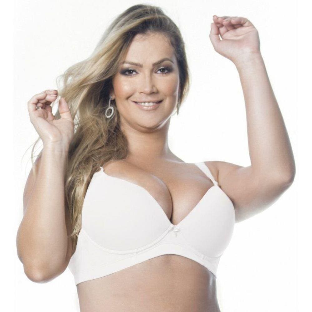 Sutiã Reforçado Plus Size Sustentação Copa C (Bojo Maior)Nayane Rodrigues Ref. 11048