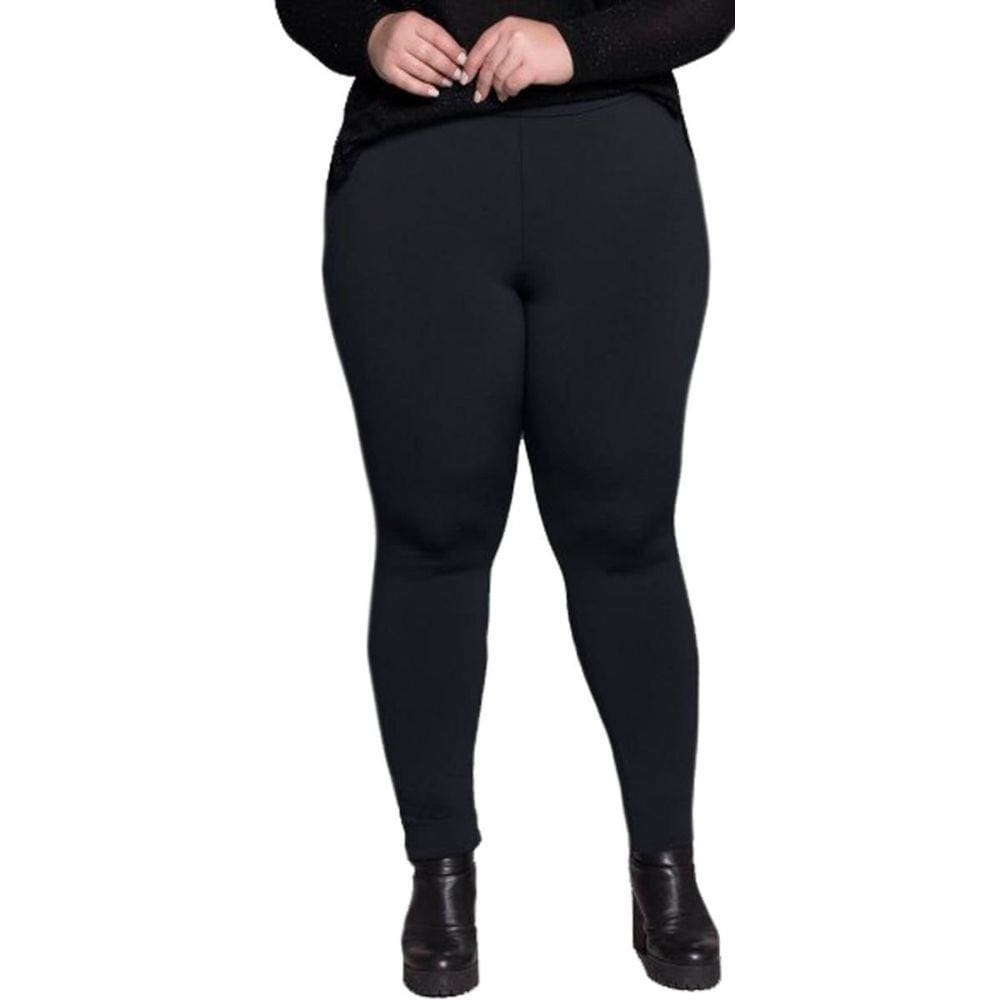 Calça Legging Plus Size Peluciada Térmica Suplex Corrente Marinha Ref. 04.111