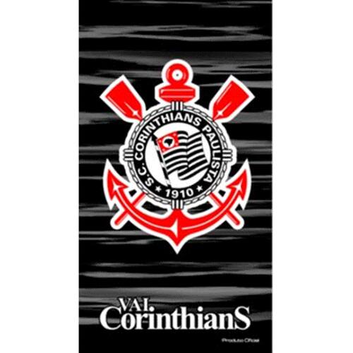 Toalha de Praia Buettner Veludo Estampado Brasão Corinthians Preto Menor preço em Toalha de Praia Buettner Veludo Estampado Brasão Corinthians Preto
