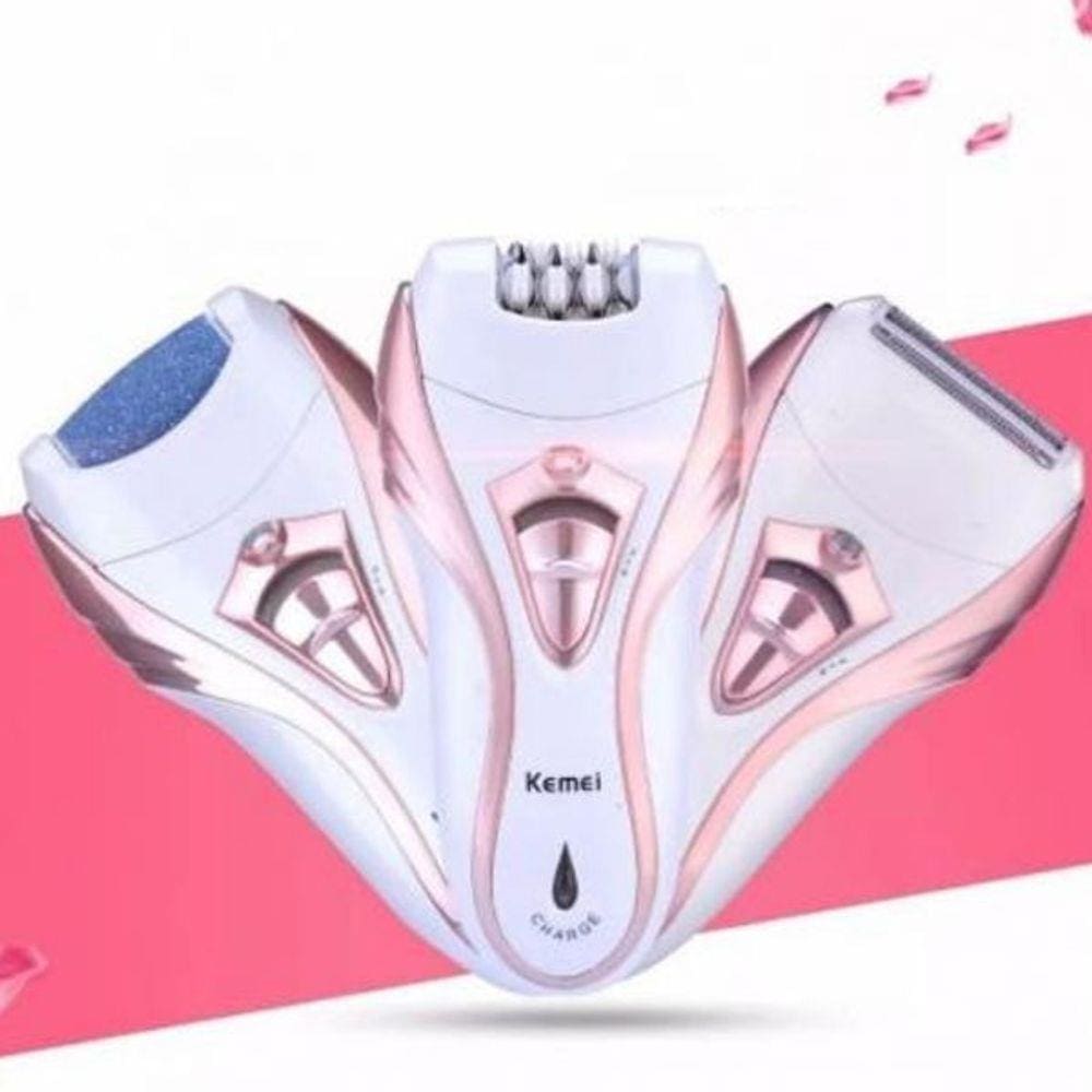 Depilador Elétrico Feminino Lixa Pé Recarregável