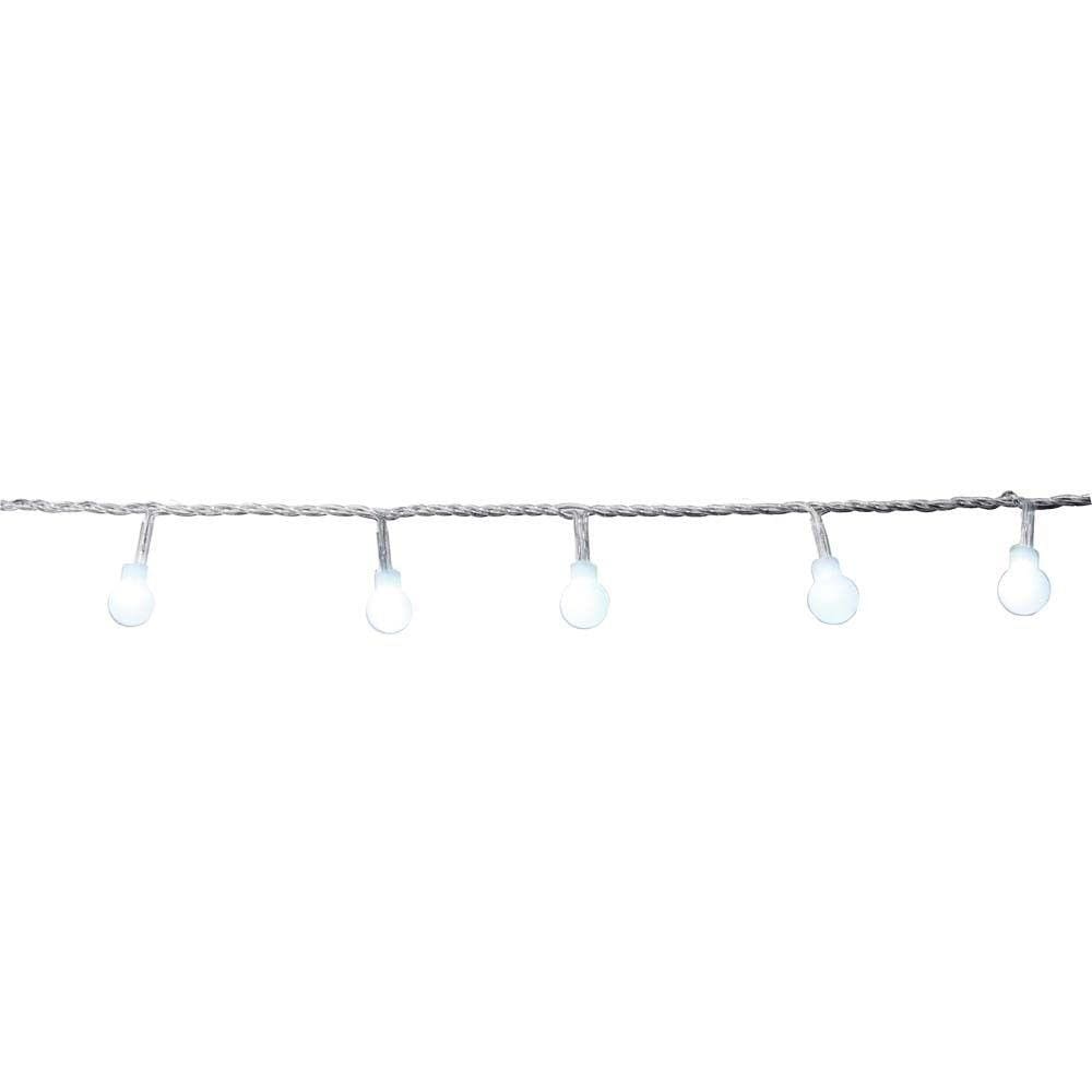 Pisca Pisca Bolas Led Natal 8 Funções 100L 6M 220V Branco