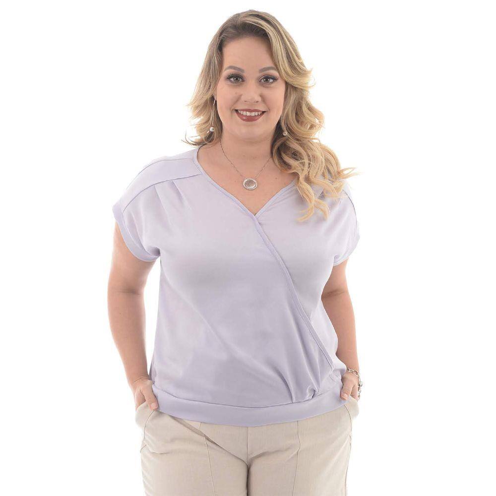 blusa lavanda plus size
