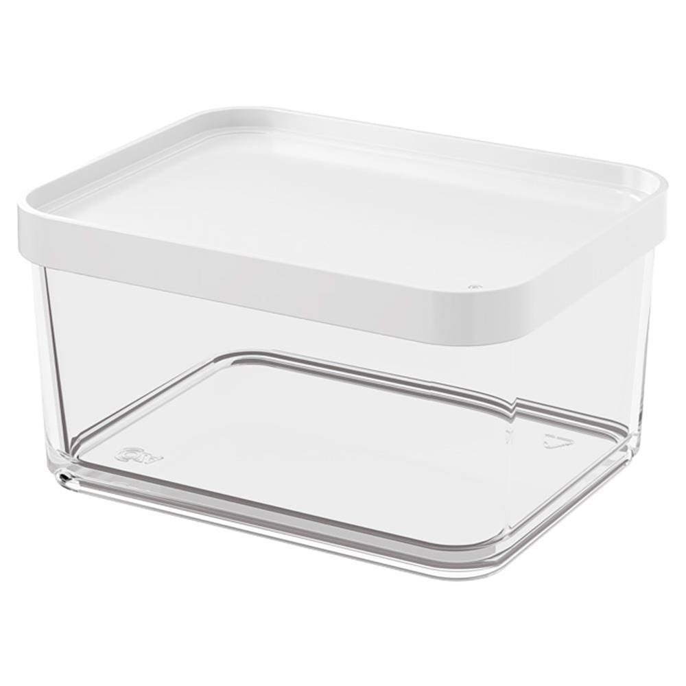 Pote Clear Grande Coza 20767/0007 em Poliestireno Transparente/ Branco – 1 L