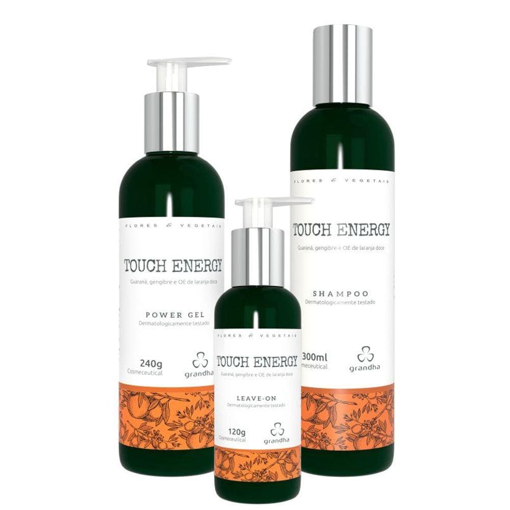 Kit Granda Touch Energy Flores e Vegetais Power Gel Shampoo Leave on