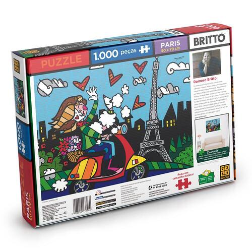 Quebra Cabeça Puzzle 4000 Peças Ruas de Paris 4102 GROW Jogo de