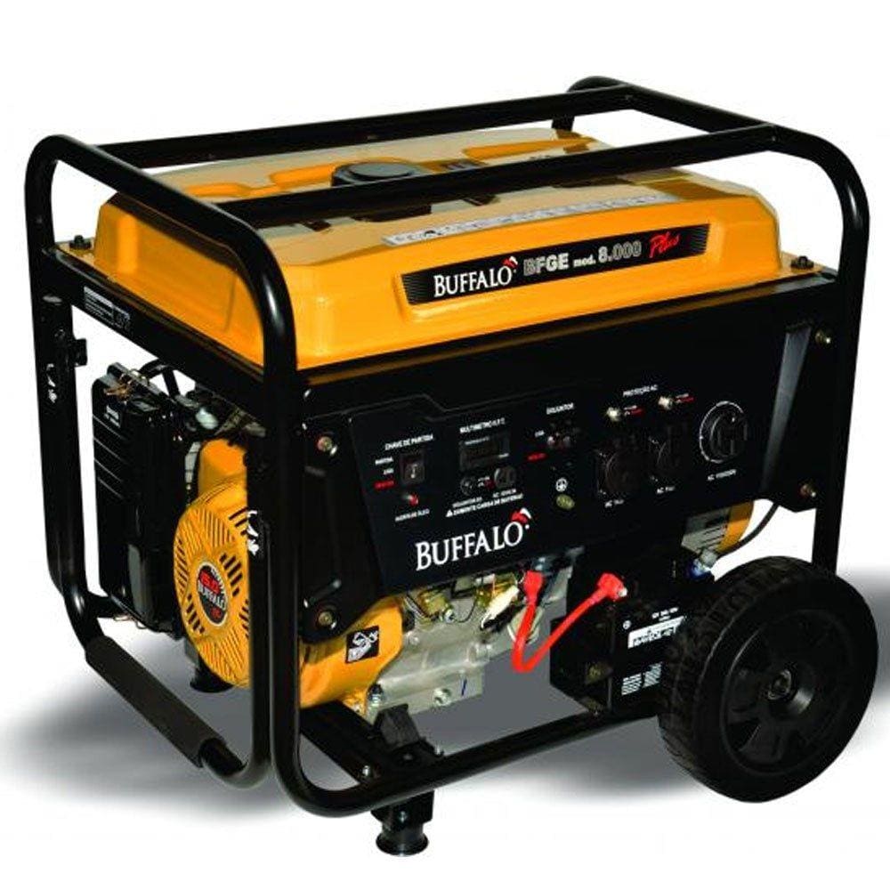 Gerador De Energia à Gasolina Buffalo Bfge 8.000 Plus 8Kva Partida Elétrica 110/220V