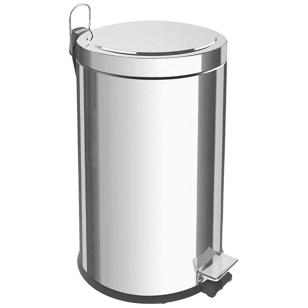 Lixeira Inox Pedal 12 Lts Tramontina Polida Balde Removível