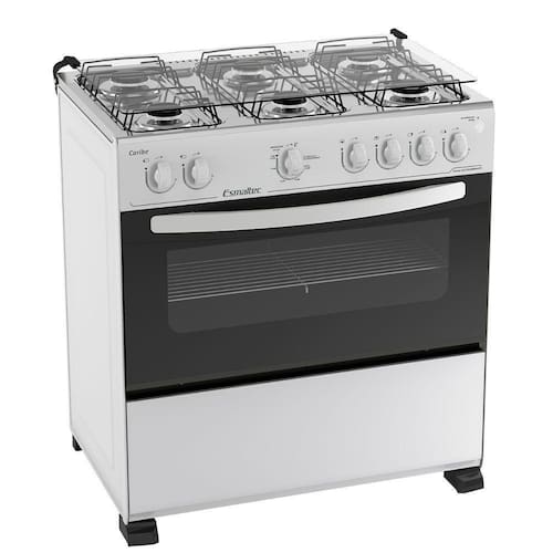 imagem-Fogão de Piso Esmaltec New Caribe 6 Bocas Acendimento Automático
