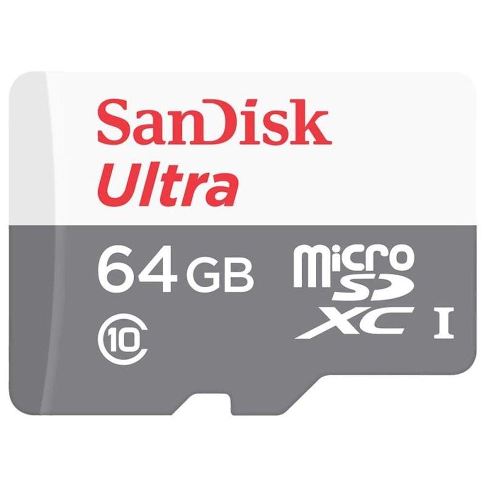 Cartão de Memória 64GB Sandisk Ultra Micro SDXC SDSQUNS-064G-GN3MA 80MB/S 533X