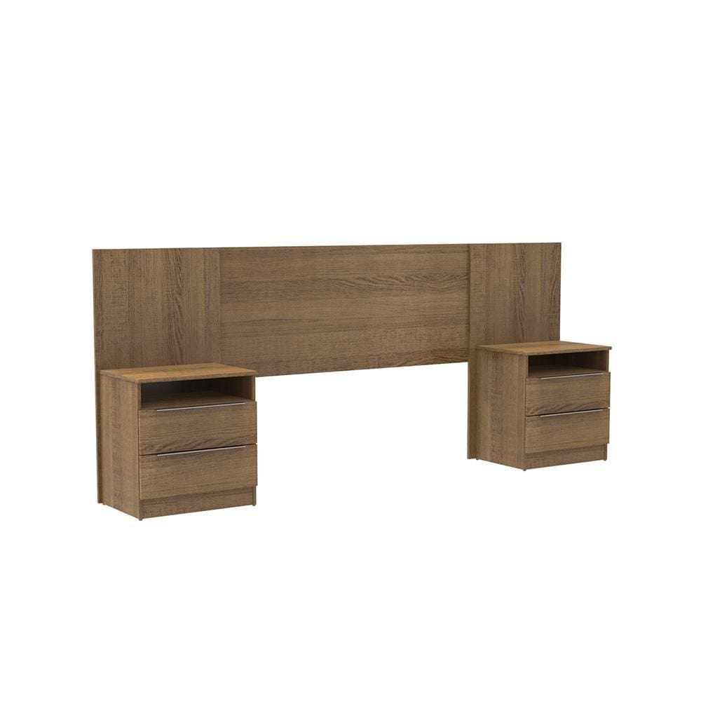 Cabeceira Extensível Madesa com 2 Mesa de Cabeceira