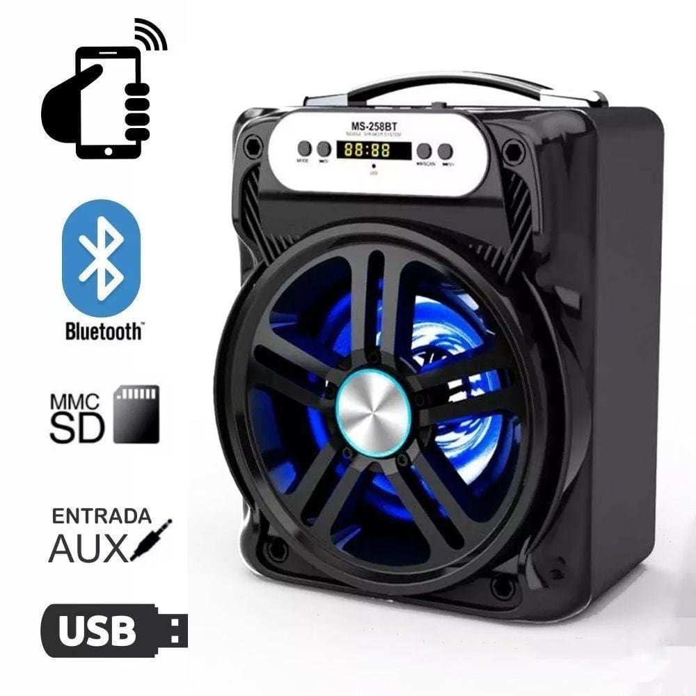 Caixa De Som Ms-258BT Bluetooth modelo 2019