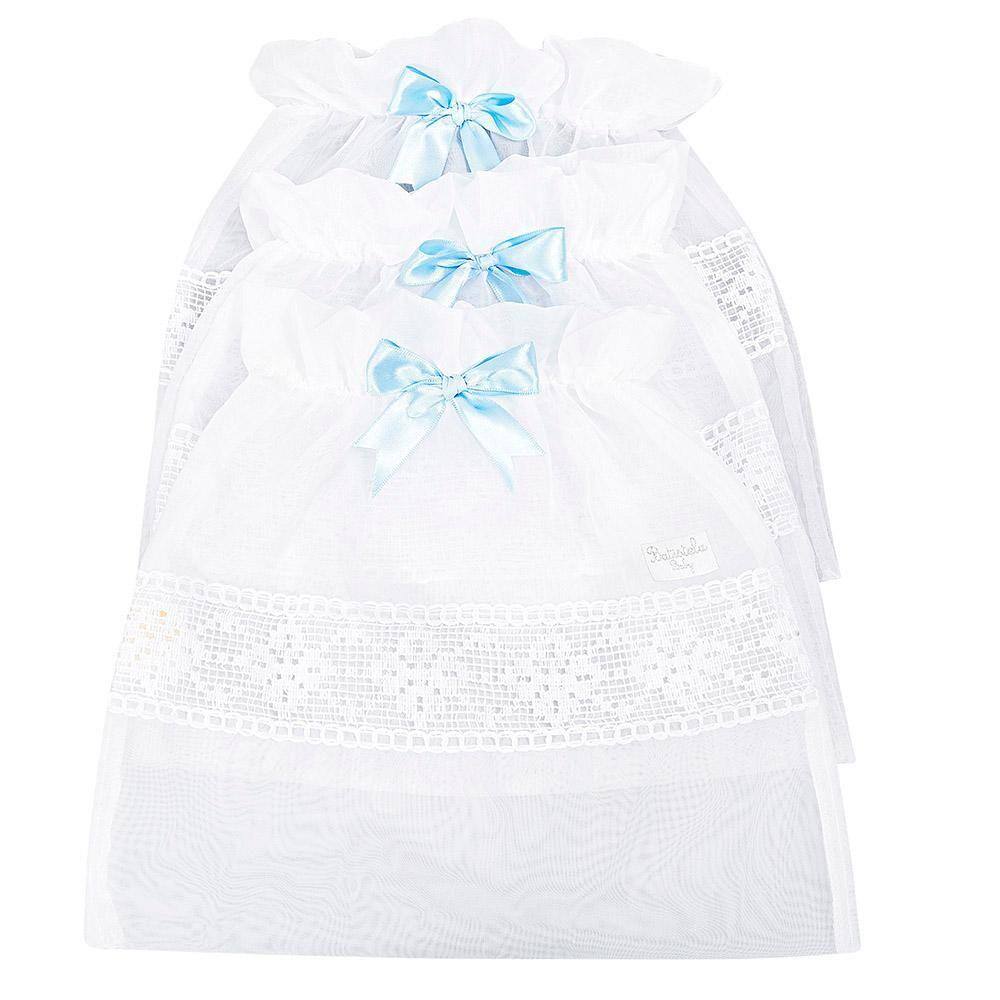 Saquinho Maternidade Batistela Baby Azul 3 Peças - 02564