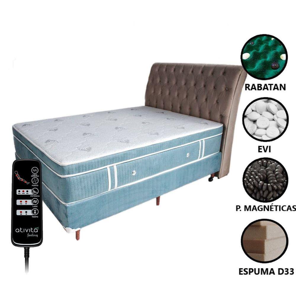 Colchão Magnético Ortopédico Com Massageador Vibroterapia E Controle Casal  | Extra