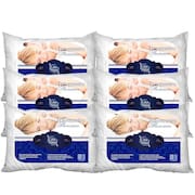 Kit 6 Travesseiros Percal Premium 50x70cm Casa Dona 200 Fios Siliconada Branco